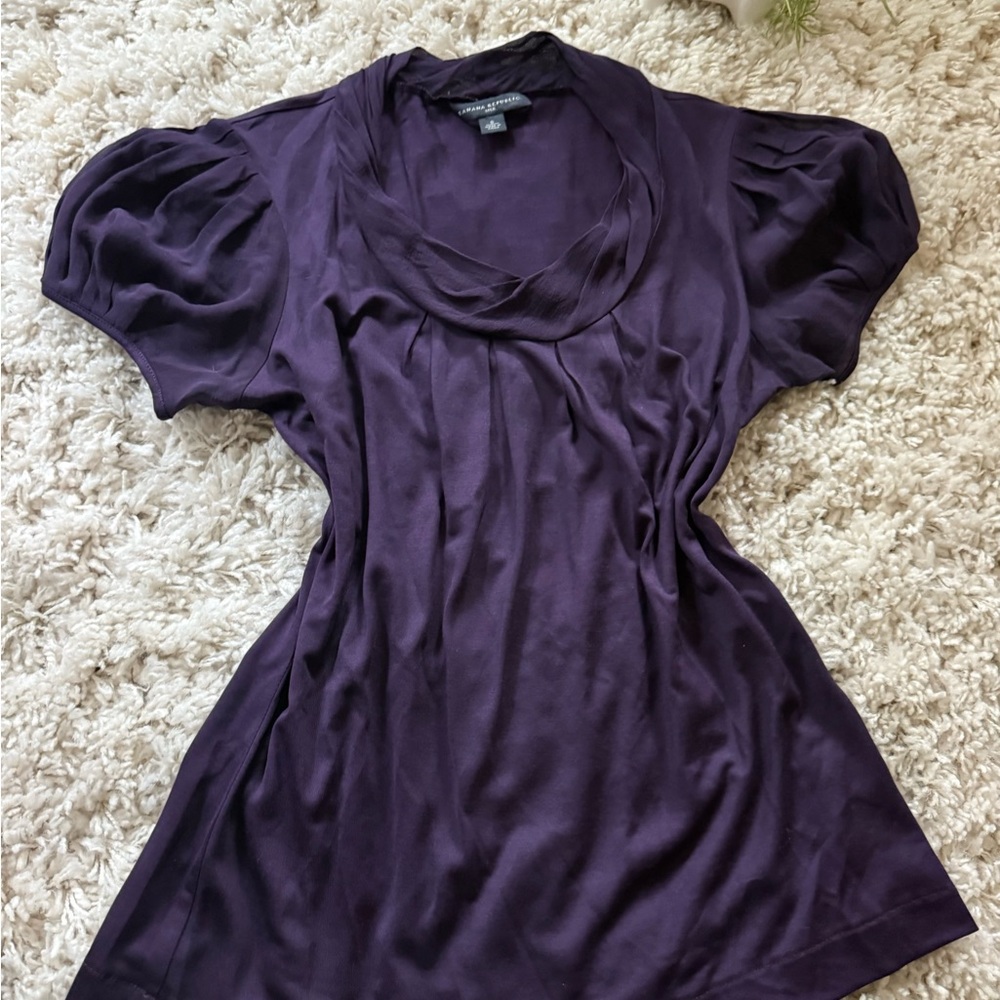 Banana Republic Deep Purple Silk Top
